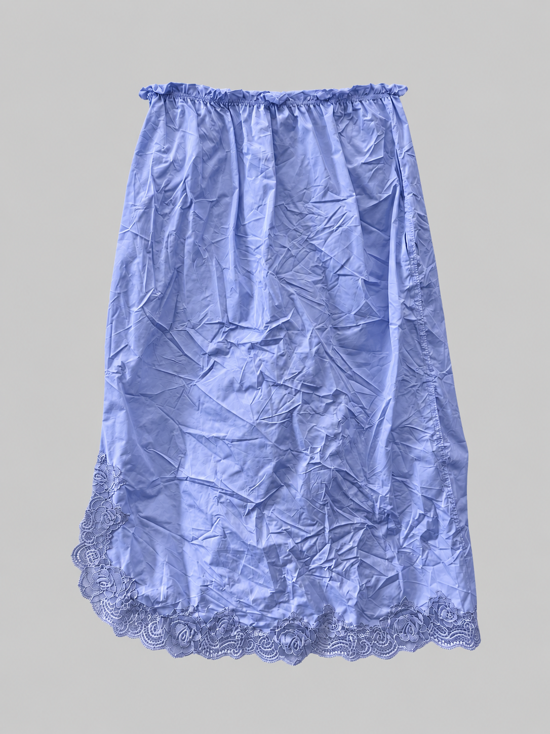 Blue Crumpled Pencil Skirt