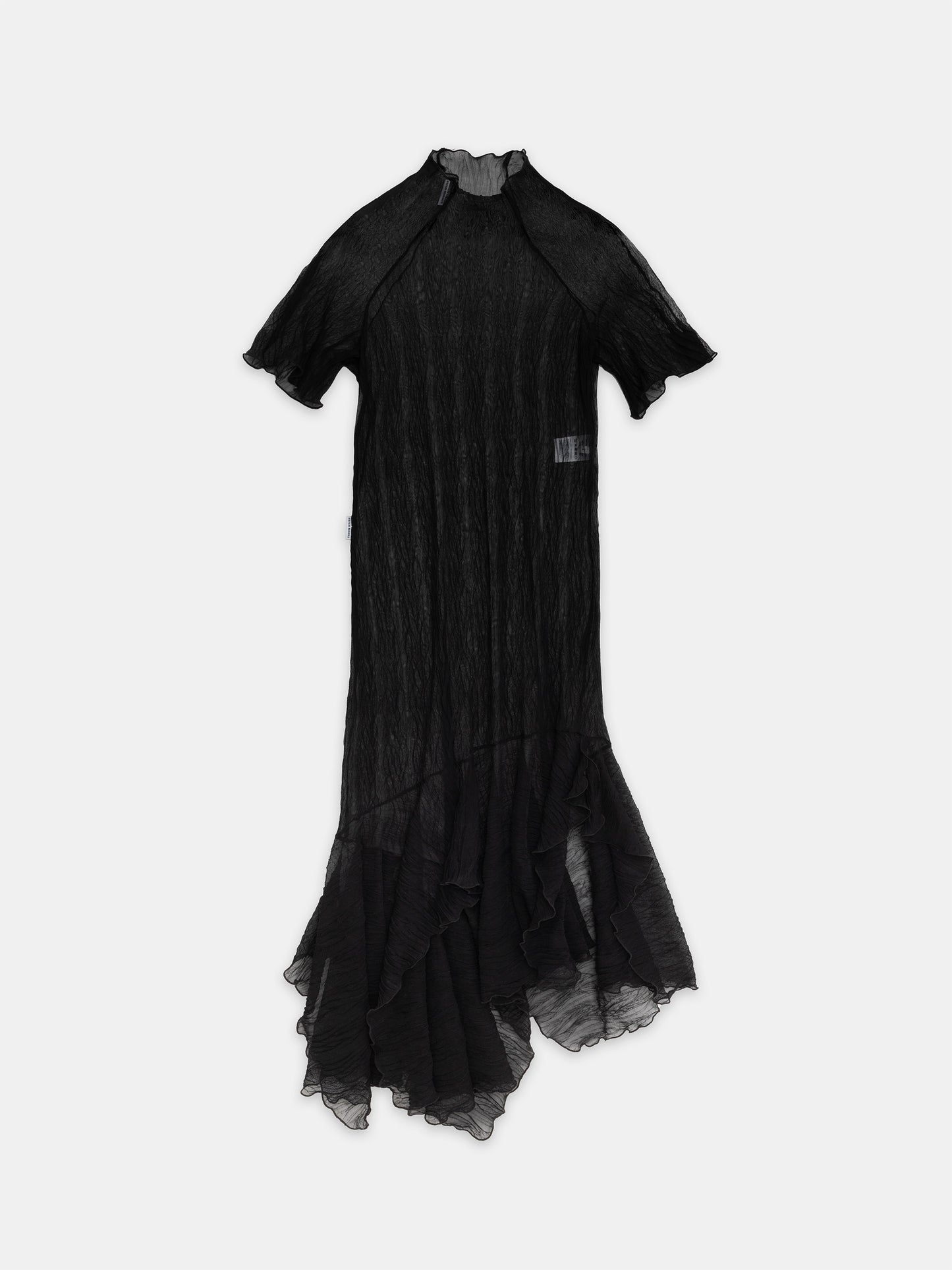Black Crumpled Easy Dress