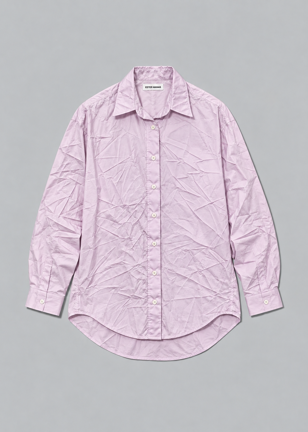 Lilac Crumpled Oversize Shirt