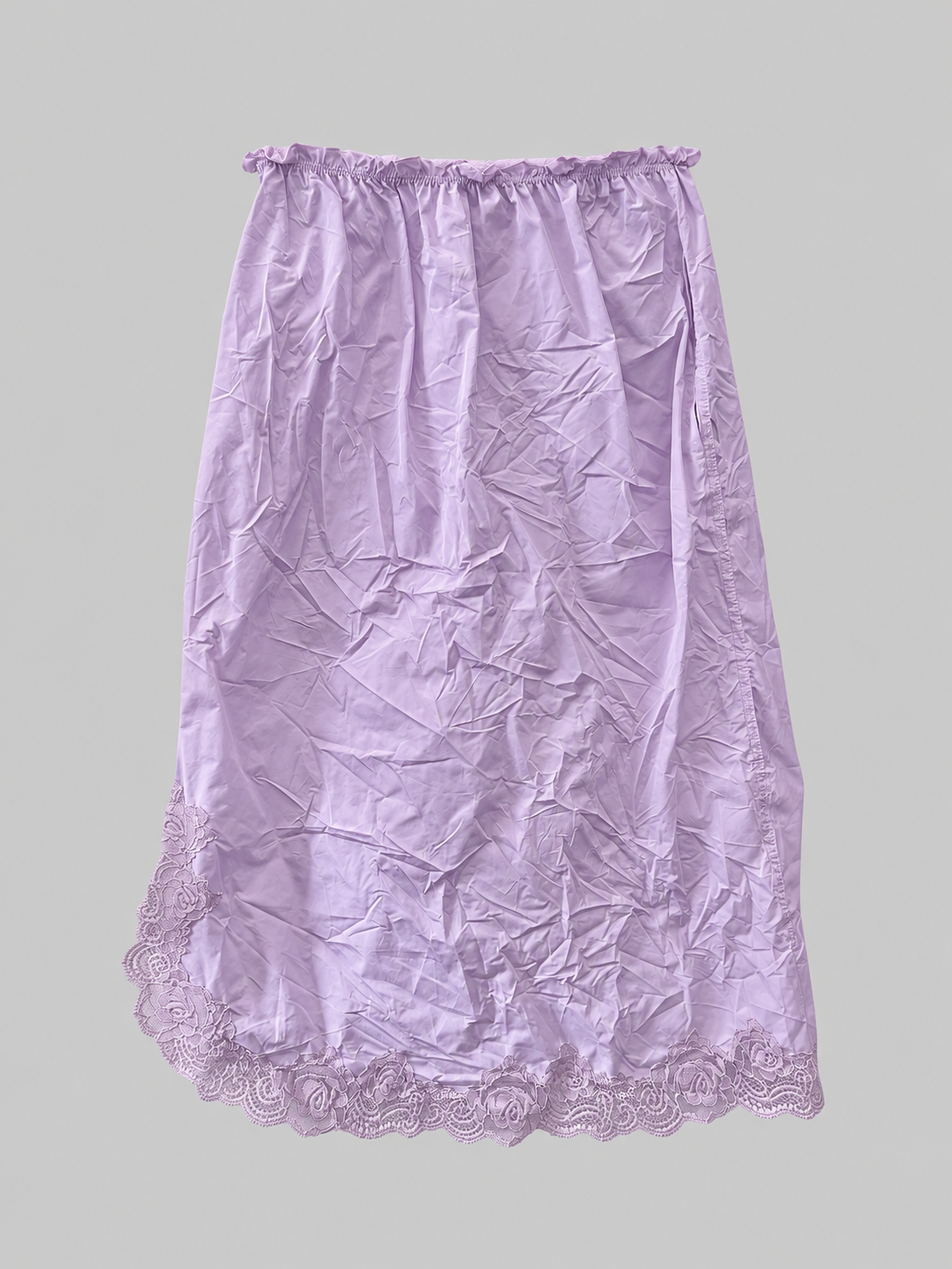 Lilac Crumpled Pencil Skirt